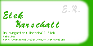 elek marschall business card